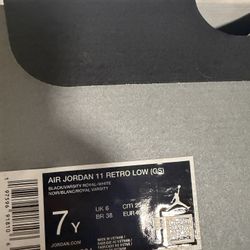 Jordan 11 Retro Low (GS) Black/Royal Youth Sneakers 