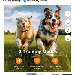 MASBRILL 2-in-1 Wireless Electric Dog Fence 2 Dogs System & Dog Training Collar with Remote, Wireless Containment System Adjustable for all Dogs with 