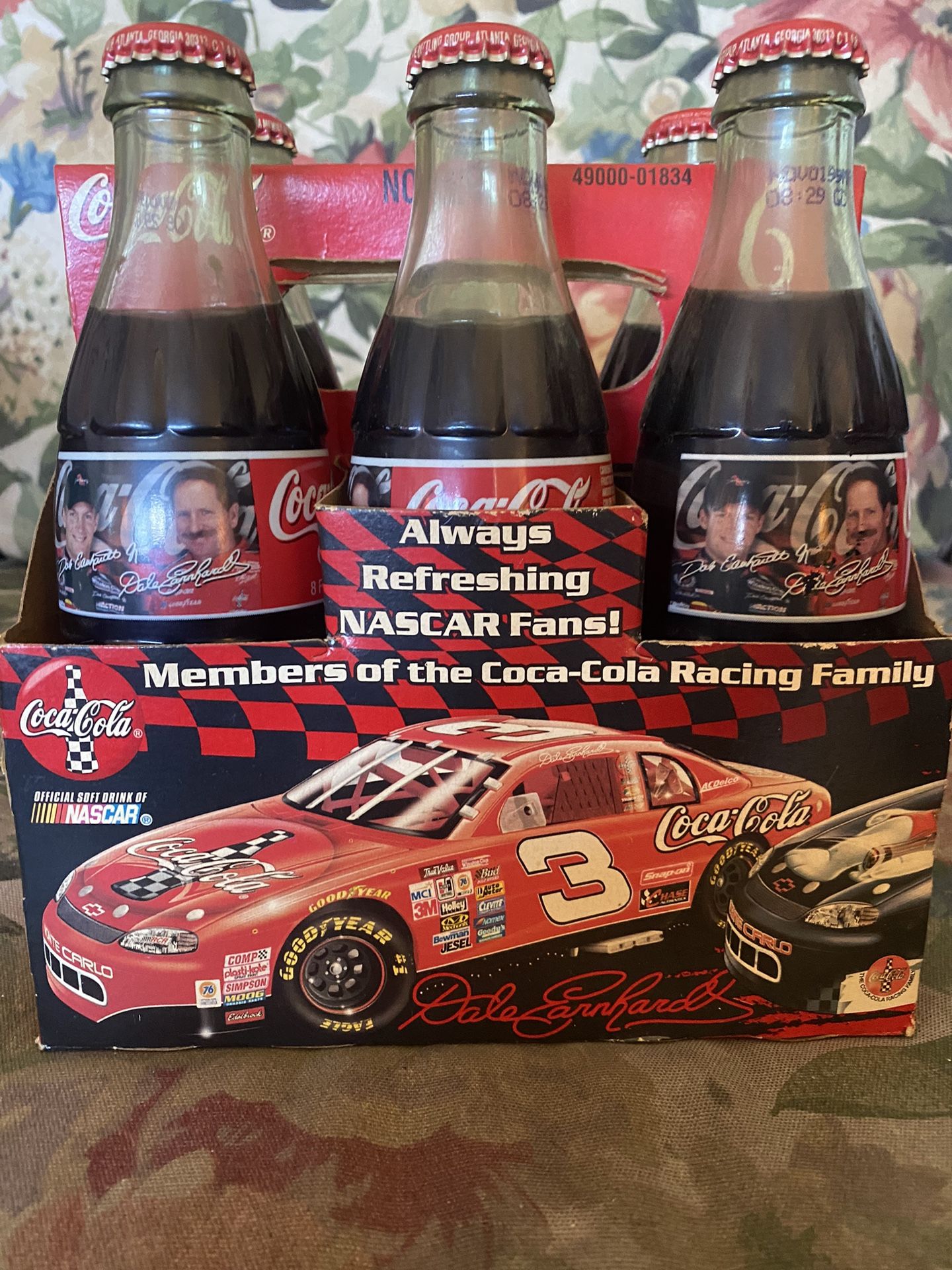 Vintage Dale Earnhardt And Junior Coca Cola 6-pack Unopened