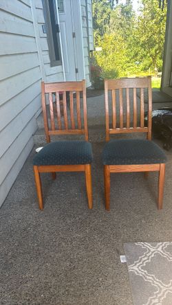 Oak dining chairs