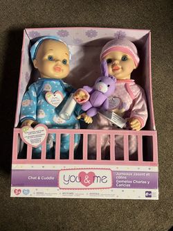set of twin dolls You & Me Chat & Cuddle (or Jumeaux jasent et câlins / Gemelos Chats y Caricias)