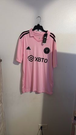 New Messi 10 Adidas Pink Shirt Men’s Large L.  Miami Soccer 