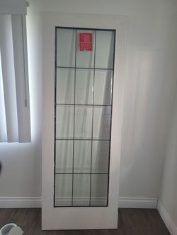 White Interior Door with Glass Panel