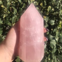 Rose Quartz Crystal Tower