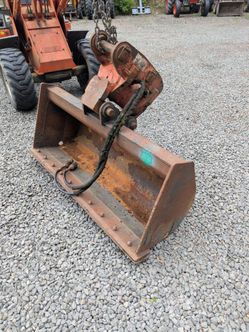 Helac Power Tilt Excavator coupler w/ 60" Clean Out Bucket