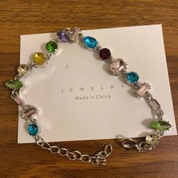 This rainbow fireworks-themed, super-sparkling, dopamine-infused zircon bracelet is exquisite, stylish, and a high-value accessory perfect for best fr