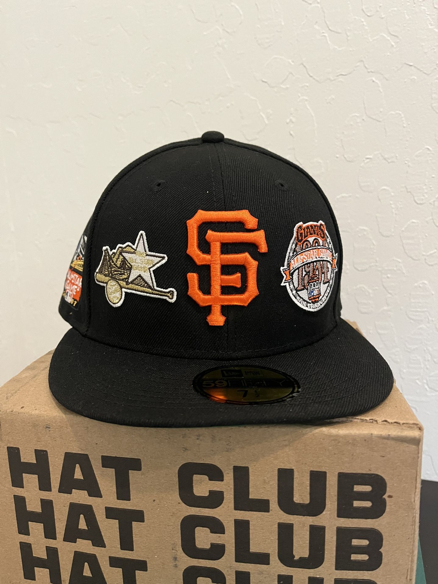 Hat Club SF Giants All Star Patches Sz 7 1/2