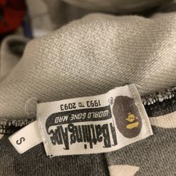 Grey Black White Bape Zip Up