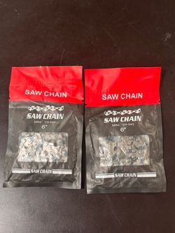 2PCS 6 Inch Mini Chainsaw Chain Replacement, Sawing Chains for Cordless Electric Portable Chainsaw, Carbon Steel Saw Chains for Pruning Shears     C5)