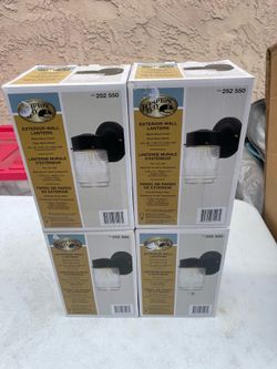 Elementals by Hampton Bay Exterior Wall Lanterns Matte Black