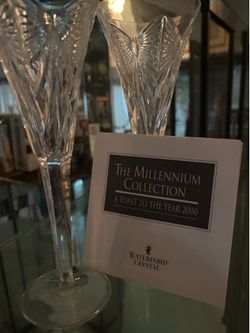Waterford crystal vintage Millennium flutes