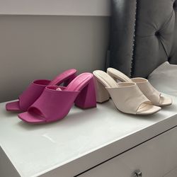 Pink Heels And White Heels 