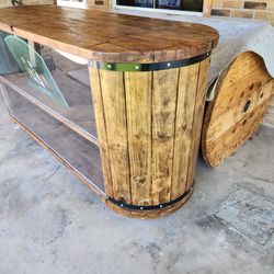 Barrel Bar Table Rustic Country 