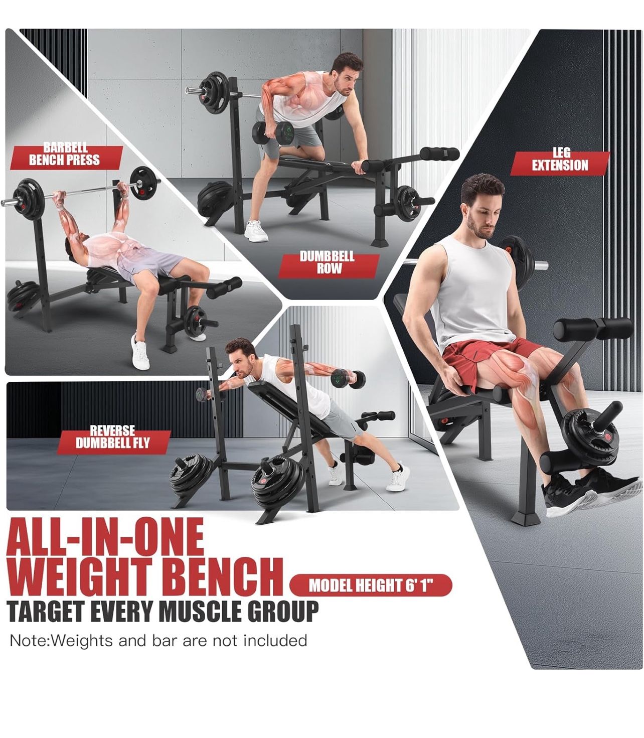 New 900lb Foldable Weight Bench (NEW IN BOX)