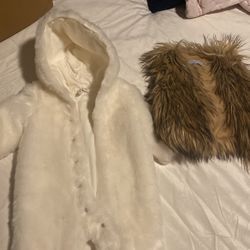 Jack And Janie winter Romper And Bailys Blossom Faux Fur Vest