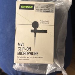 Shure MVL Clip On Microphone Brand New