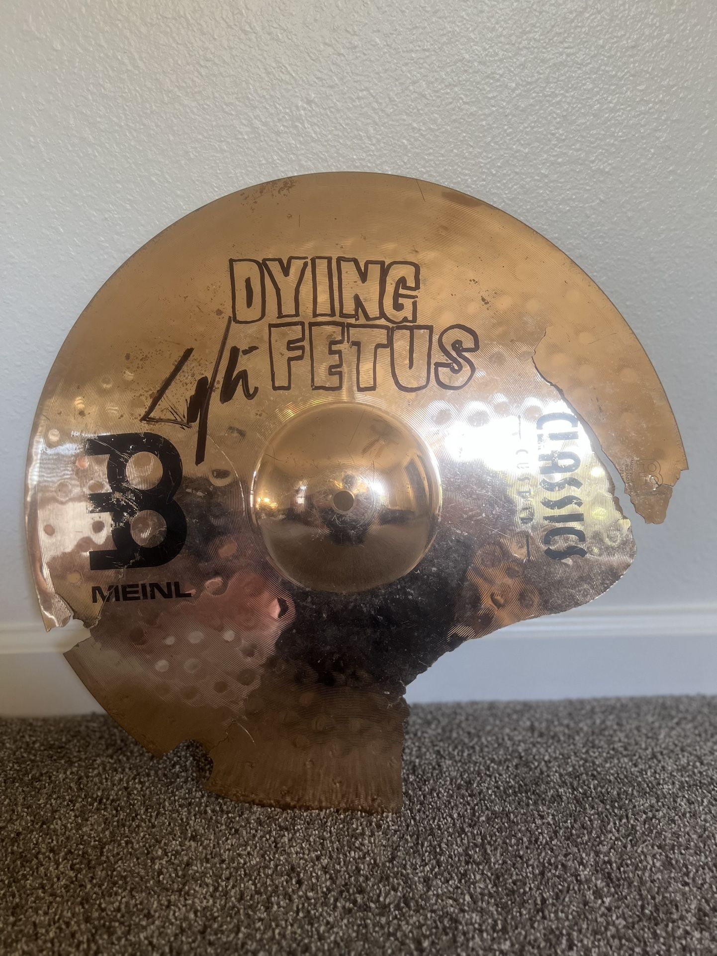 Dying Fetus Signed Crash Cymbal Drum