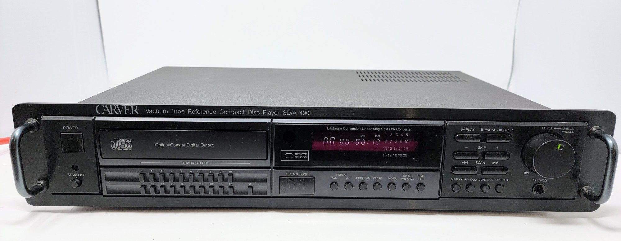 Carver Vacuum Tube Reference Compact Disc CD Player Model SD/A-490T Japan 1991