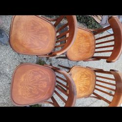 Set Of Four Vintage Bistro Chairs/ Dining Chairs