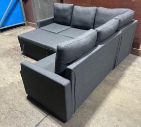 Gray Sleeper Sectional w/ Storage