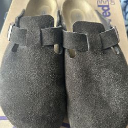 Brown Birk Boston Clogs