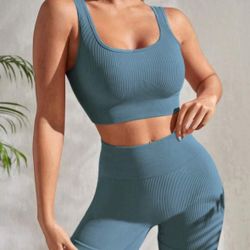 Blue 2 Piece Workout Set 