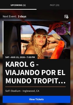Karol G Concert Tickets
