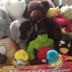 Box Of Stuffed Animals Stuffies For Kids Children Toys
