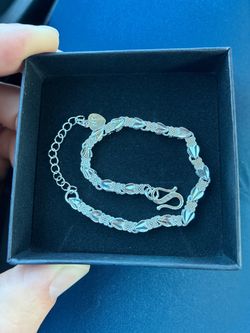 999 Fine Silver Heart Chain Bracelet