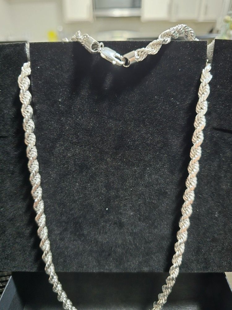 925 Sterling Silver Rope Chain