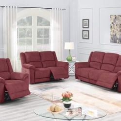 New Power Recliner Couch , Loveseat And Chair Only $50 Down Payment 