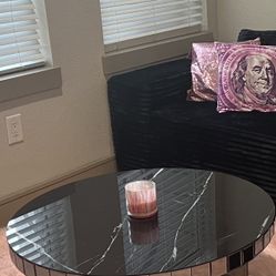 Black Glass Mirror Coffee Table Designer 