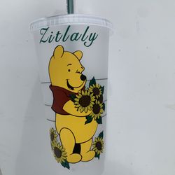 Winnie The Pooh Customized Starbucks Cup