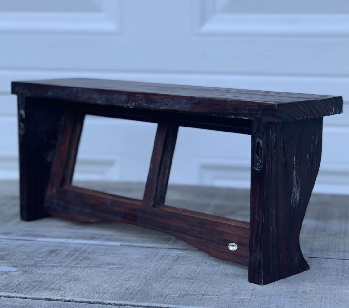 Vintage Rustic Wood Double Picture Frame Shelf | Freestanding or Wall Hanging 17