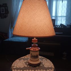 REALLY NEAT LOOKING VINTAGE  TRAIN LAMP 24 INCHES TALL 