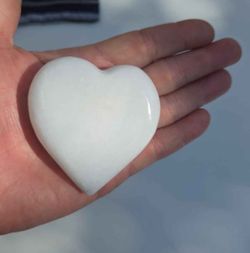 White Alabaster Heart For Love