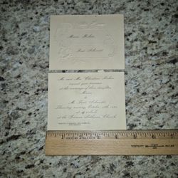 Vintage Wedding Invitation, 1895