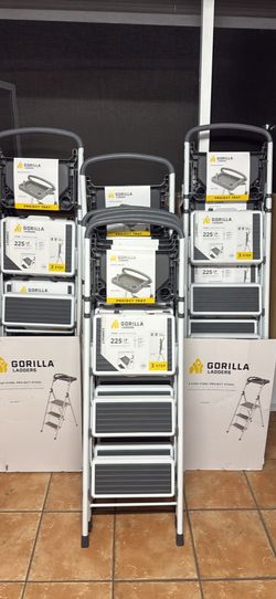 escalera de 3 pasos gorilla brand new