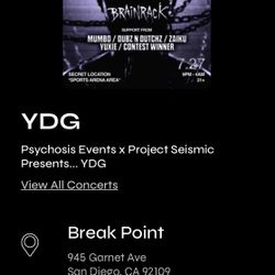 YDG ticket 7/17- San Diego 