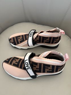 FENDI Pink,Beige and Black Sneakers – Size 5.5 US