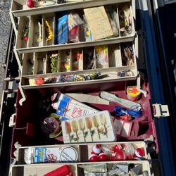 Tackle Box With Fishing Tackle