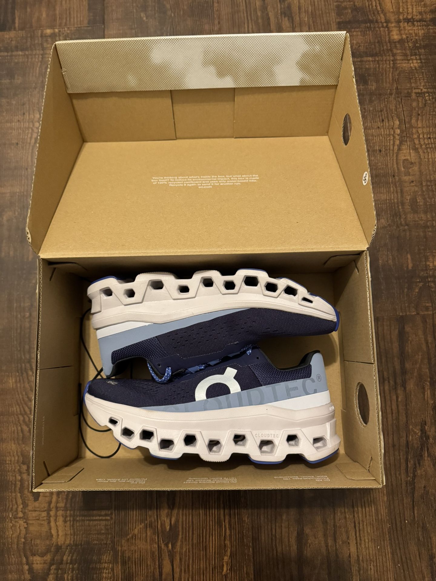 Women’s On Cloud Monsters Navy Blue And White Size 7