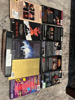 Lot of 10 VHS Tapes Music and Movies