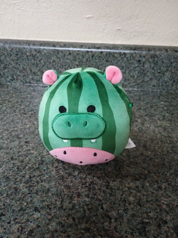 Small Marshmallow Watermelon Hippo Plushie (Must Pick Up