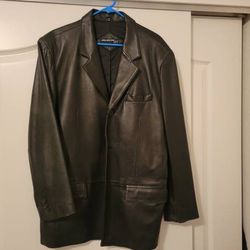 Jones New York Men's Leather Jacket Paid $450 Worn Twice
