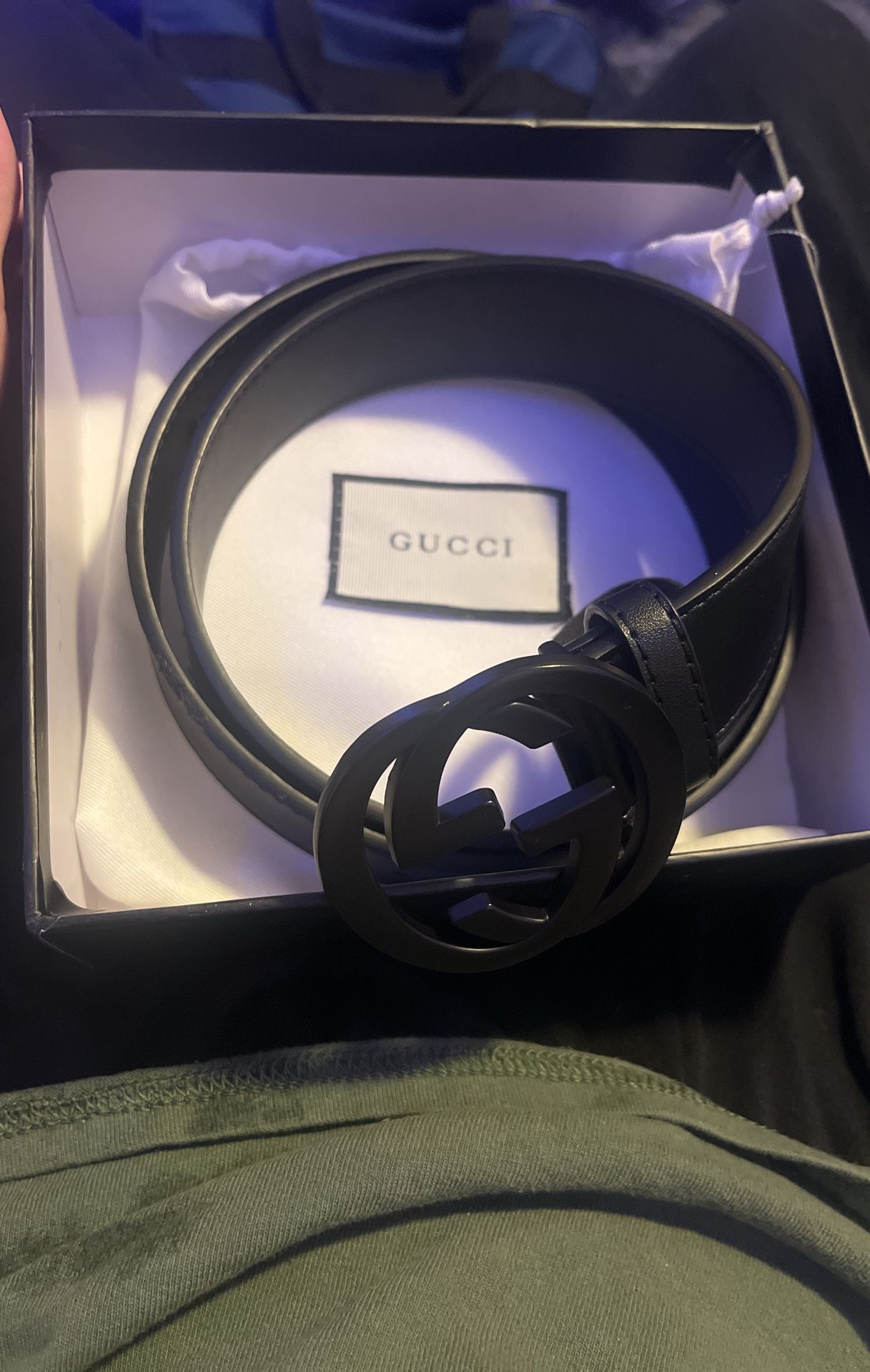 black matte gucci belt