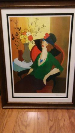 Itzchak Tarkay framed signed print.