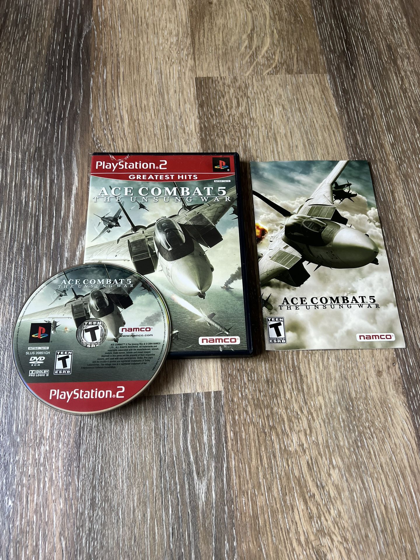 Ace Combat 5 The Unsung War PlayStation 2 PS2 Greatest Hits Complete CIB Tested
