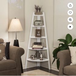 5 Tier Corner Ladder Shelf Book Case - Never Taken Out Of Original Box 