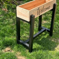 Planter Stand And Welcome Planter